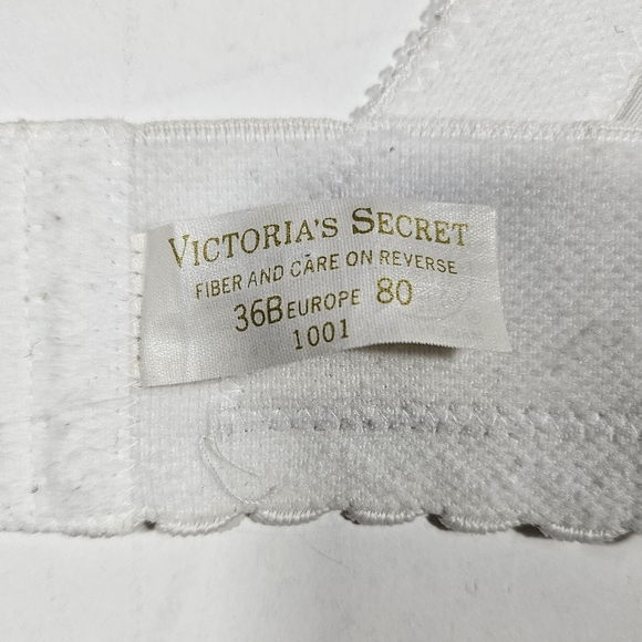 Vintage Gold Label Victorias Secret White Lace Bustier Bra Corset Sz 36B Bridal - Picture 13 of 15